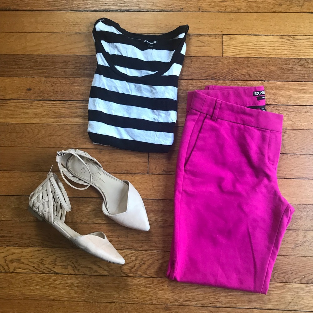 Express Editor straight leg ankle pant